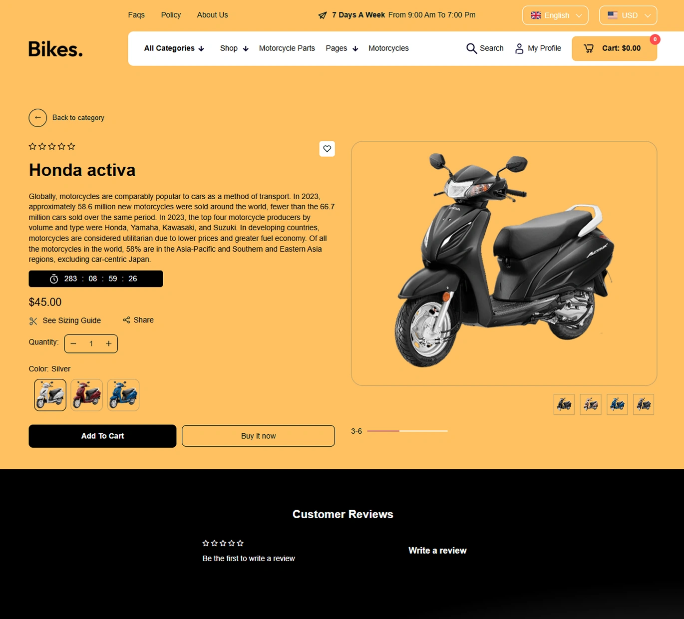 Bikes Shopify Theme - WorkDo