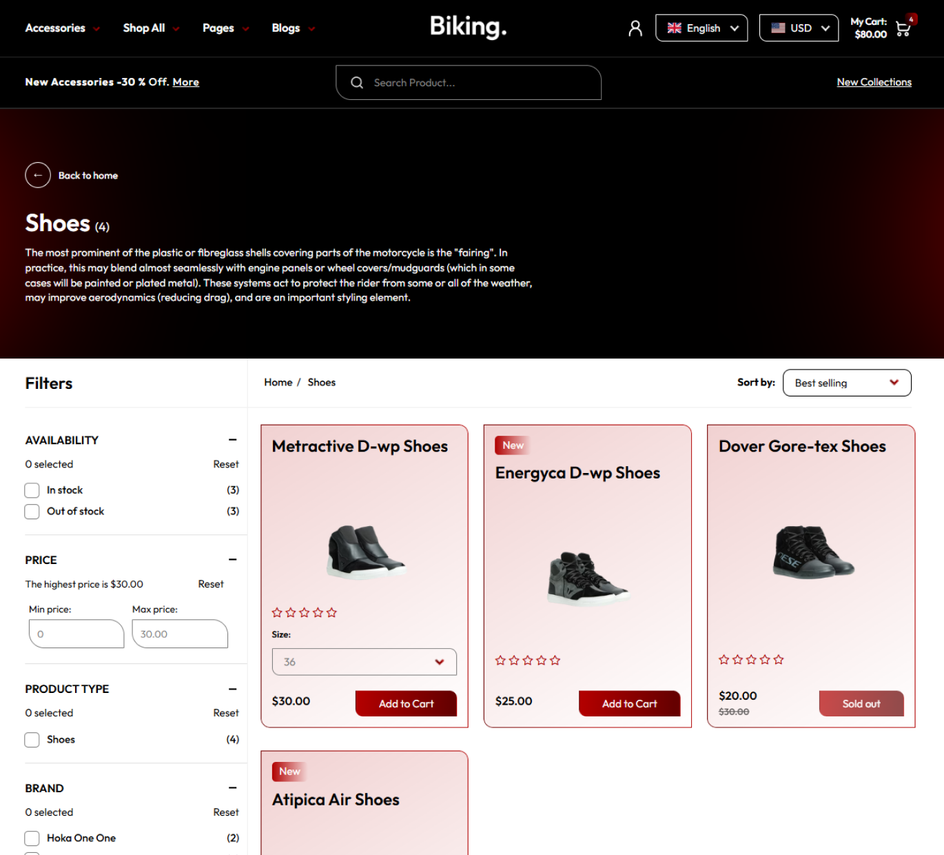 Biking Shopify Theme - WorkDo