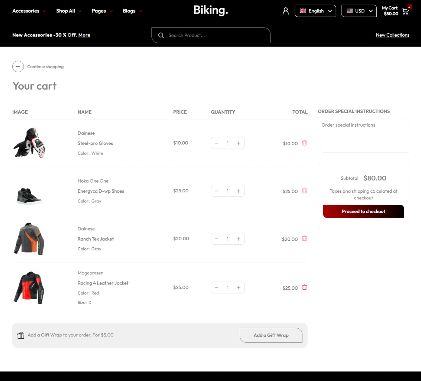 Biking Shopify Theme - WorkDo