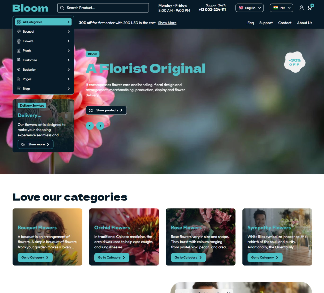Bloom Shopify Theme - WorkDo