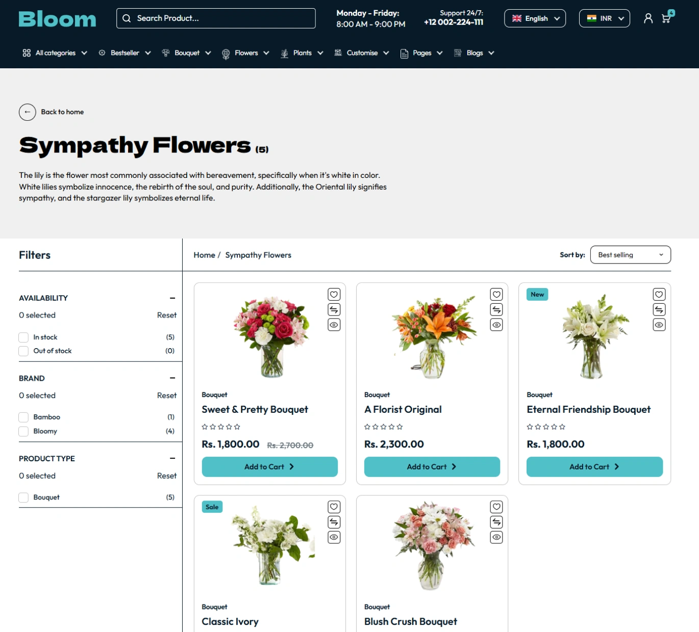 Bloom Shopify Theme - WorkDo