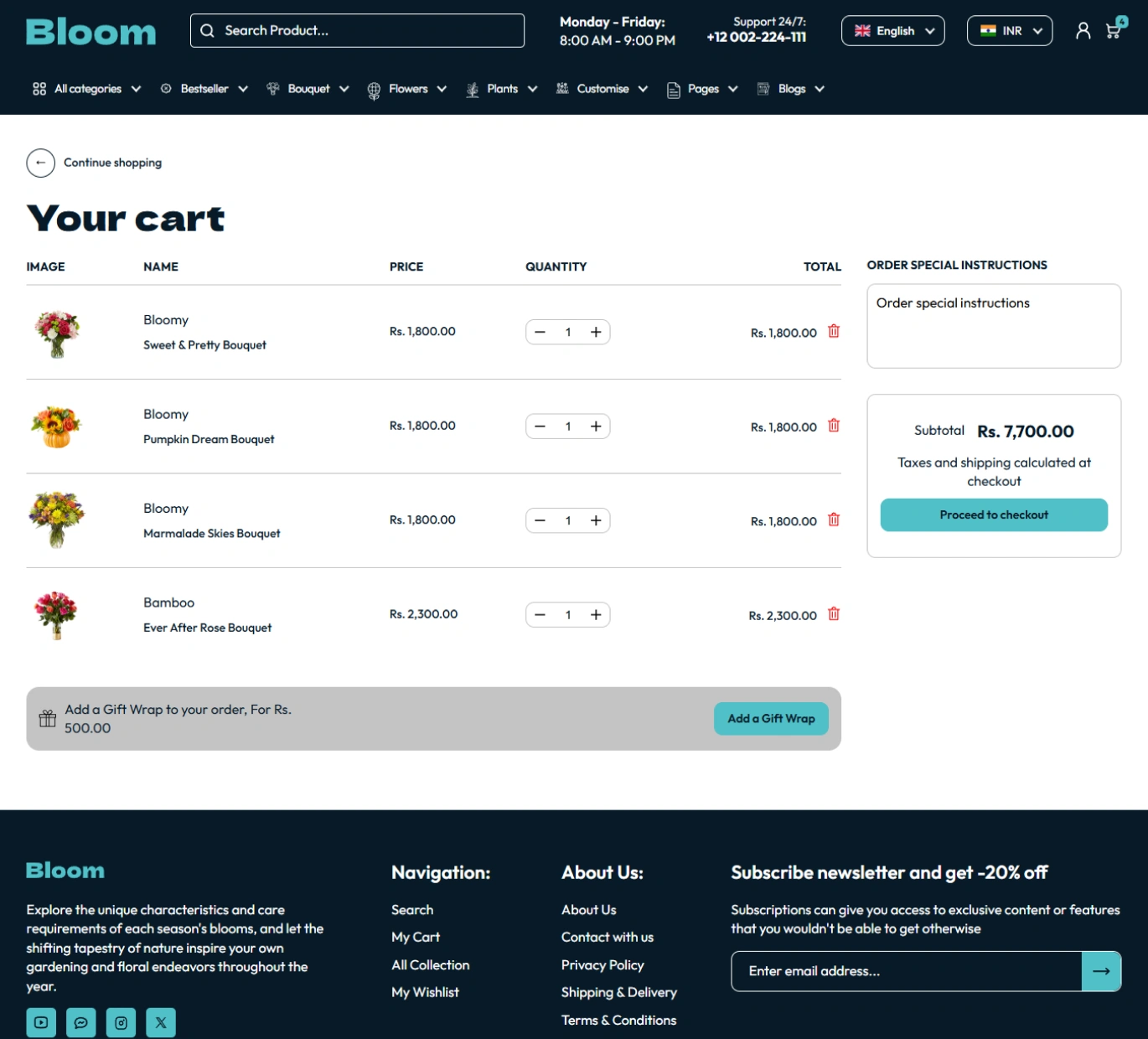 Bloom Shopify Theme - WorkDo