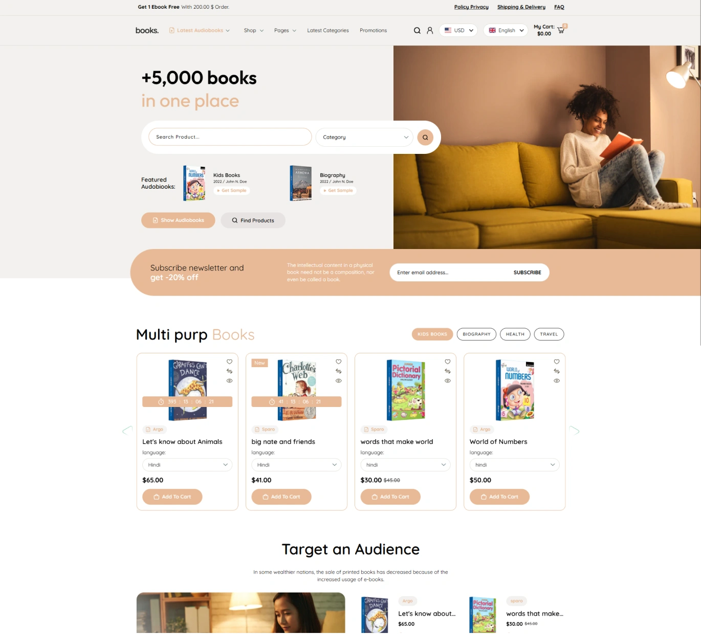 books shopify theme