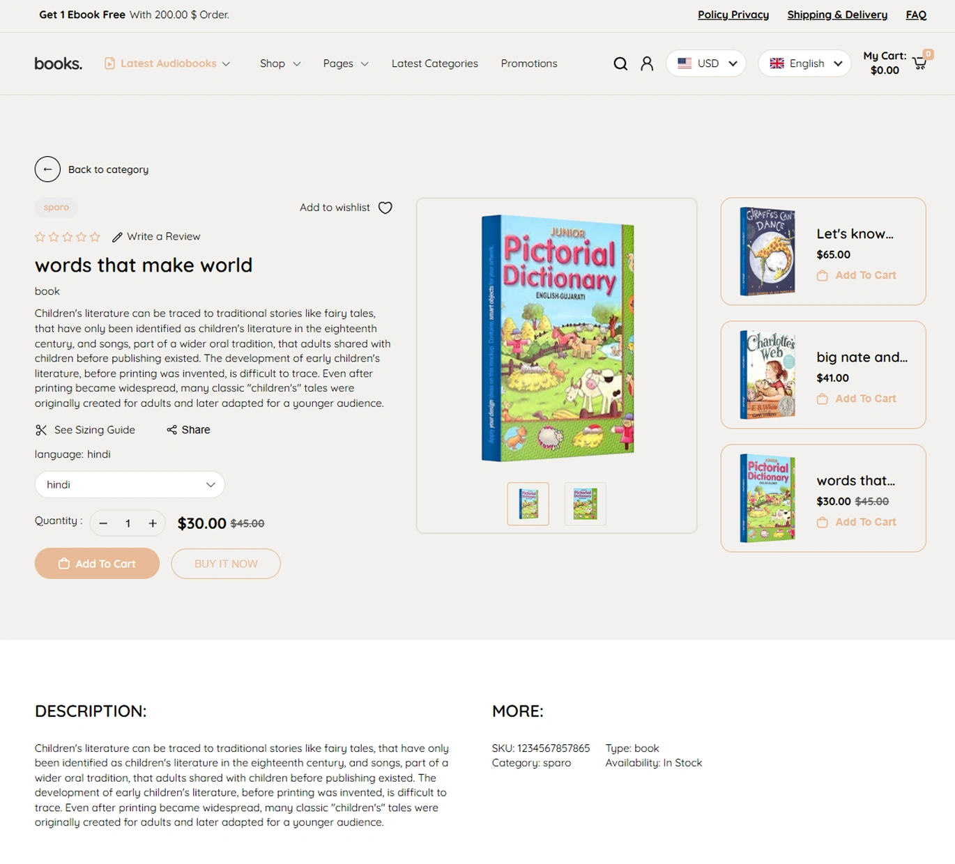 Books Shopify Theme - WorkDo