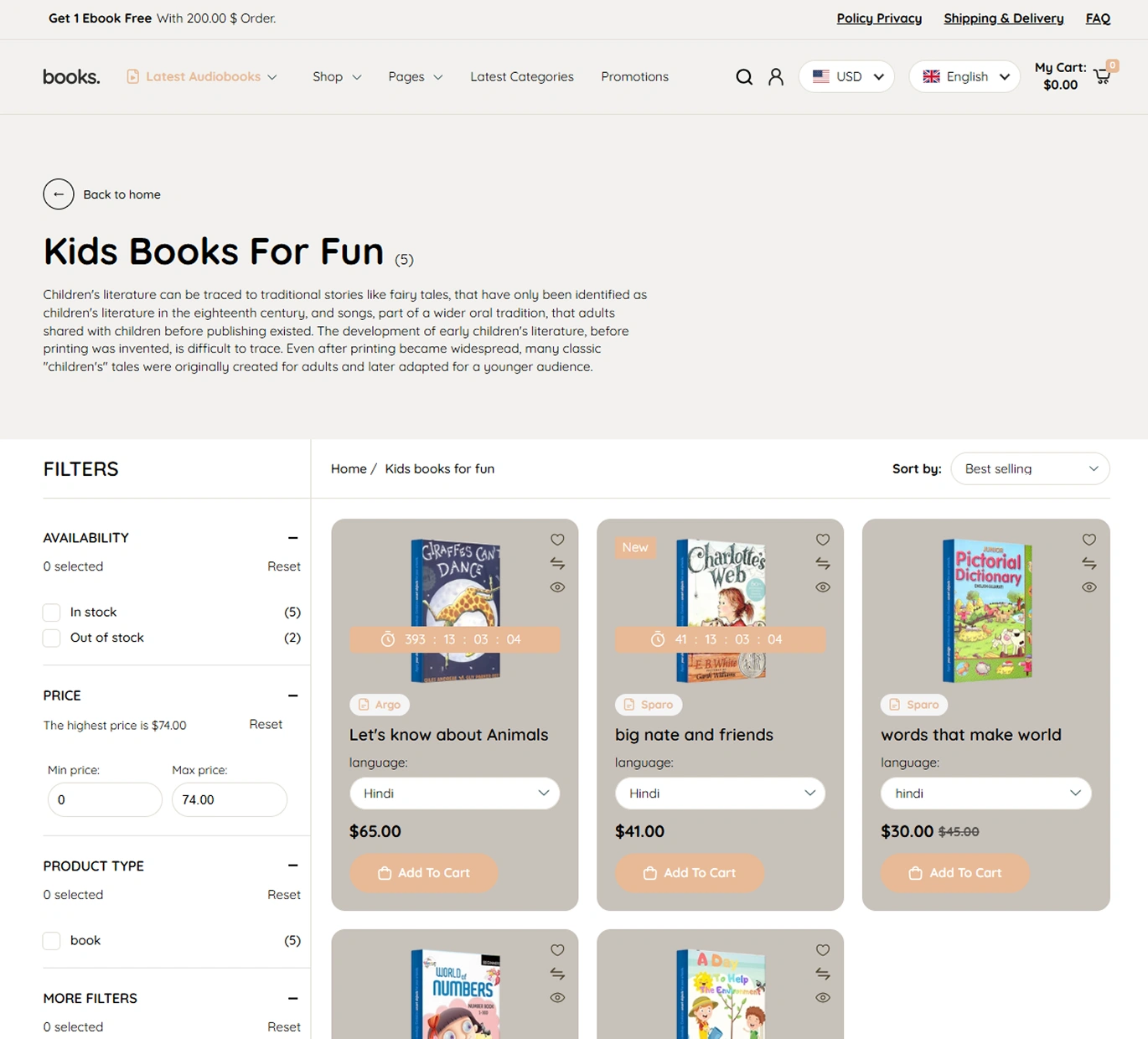 Books Shopify Theme - WorkDo