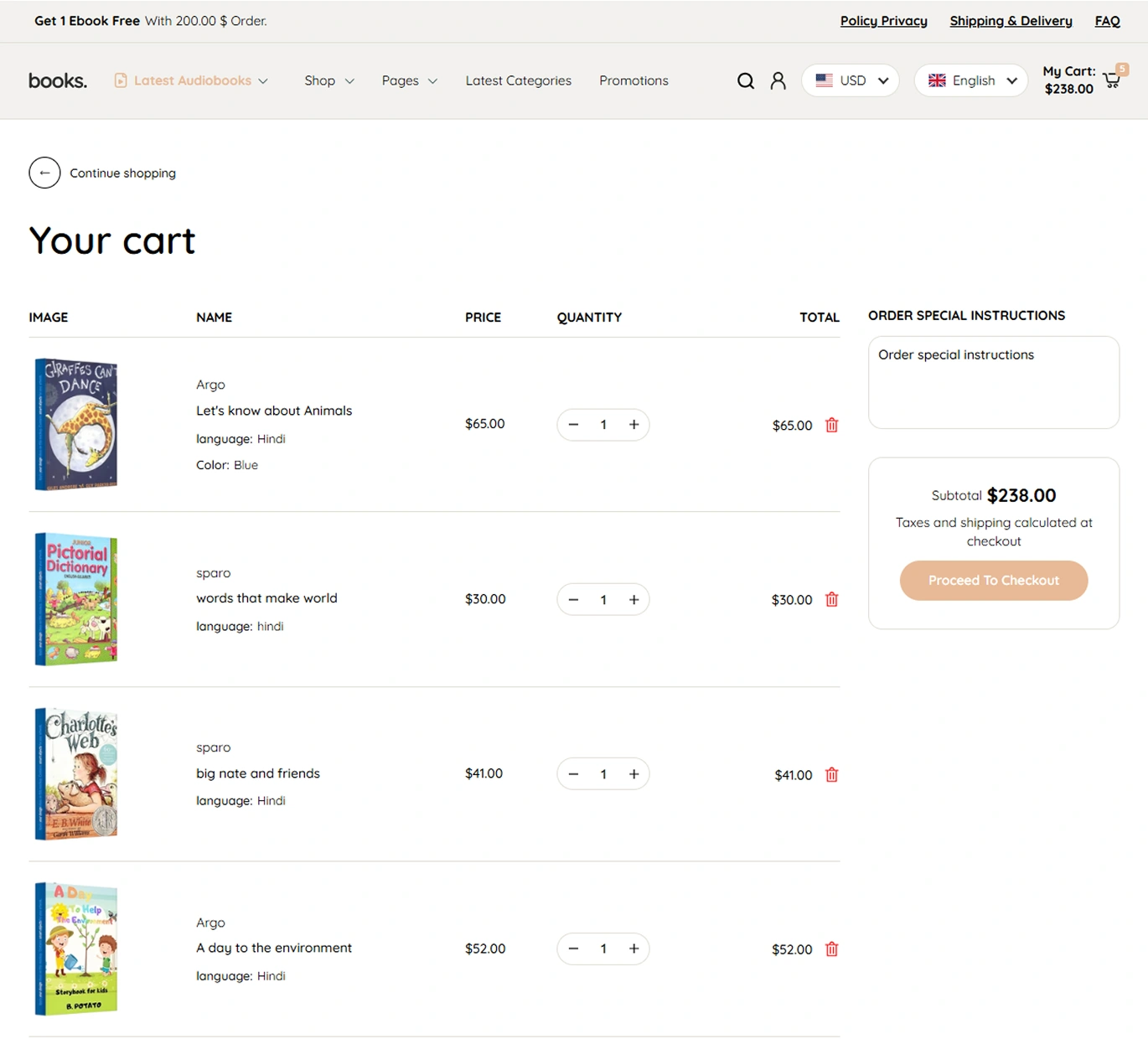 Books Shopify Theme - WorkDo