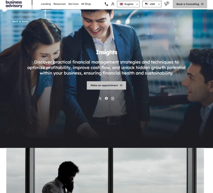 Business Advisory Shopify Theme - WorkDo