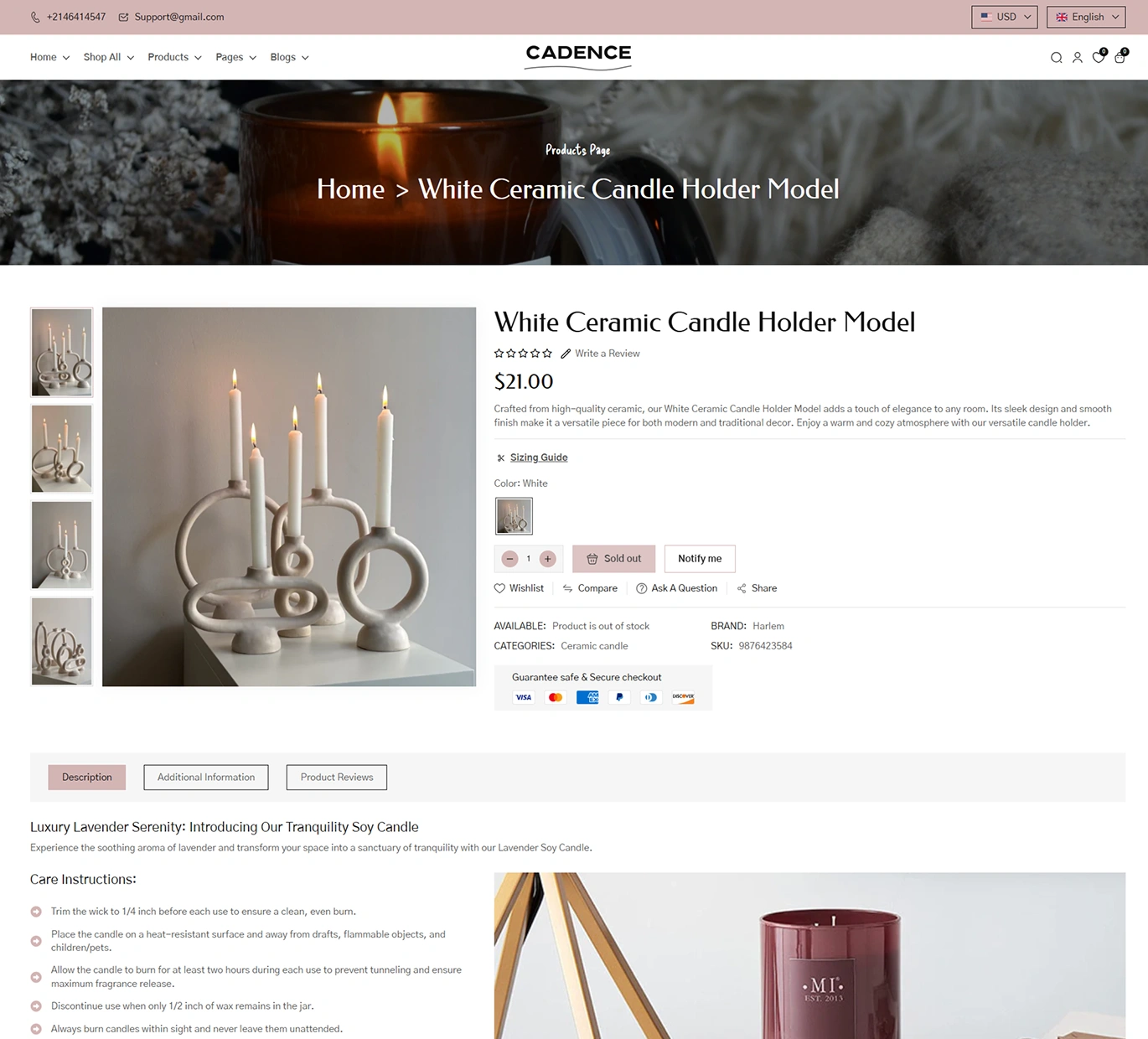 Cadence Shopify Theme - WorkDo