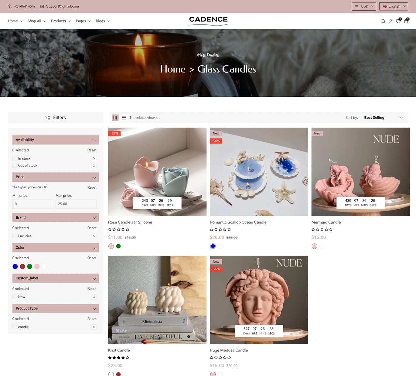 Cadence Shopify Theme - WorkDo