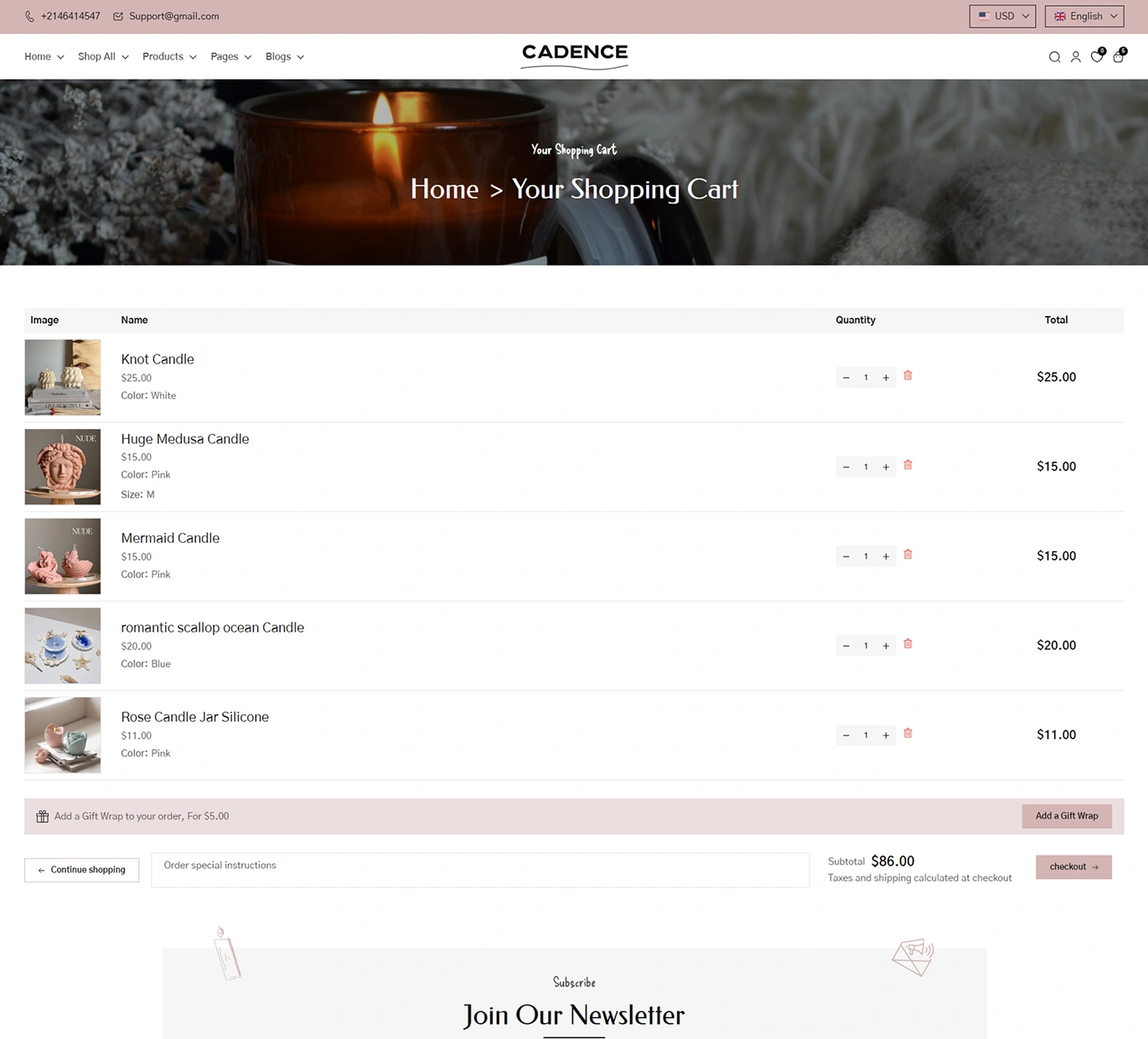 Cadence Shopify Theme - WorkDo