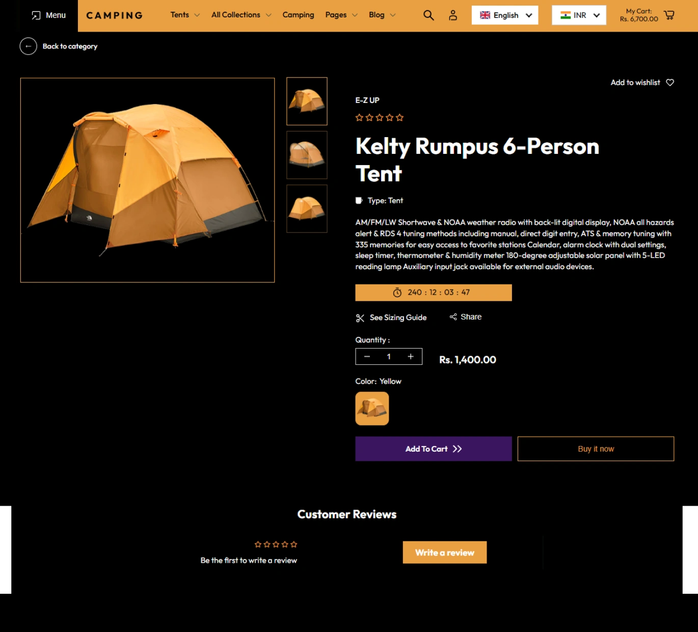 Camping Shopify Theme - WorkDo
