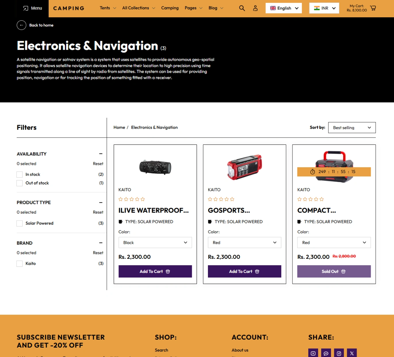 Camping Shopify Theme - WorkDo