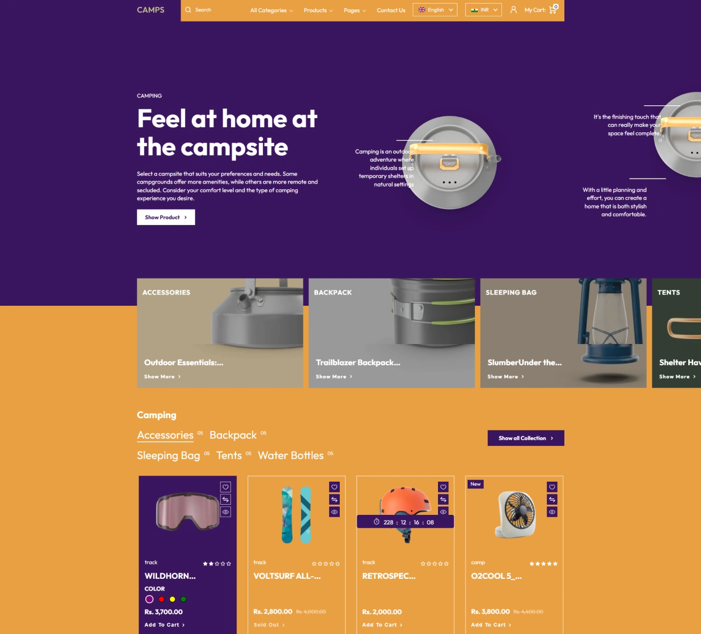 Camps Shopify Theme - WorkDo