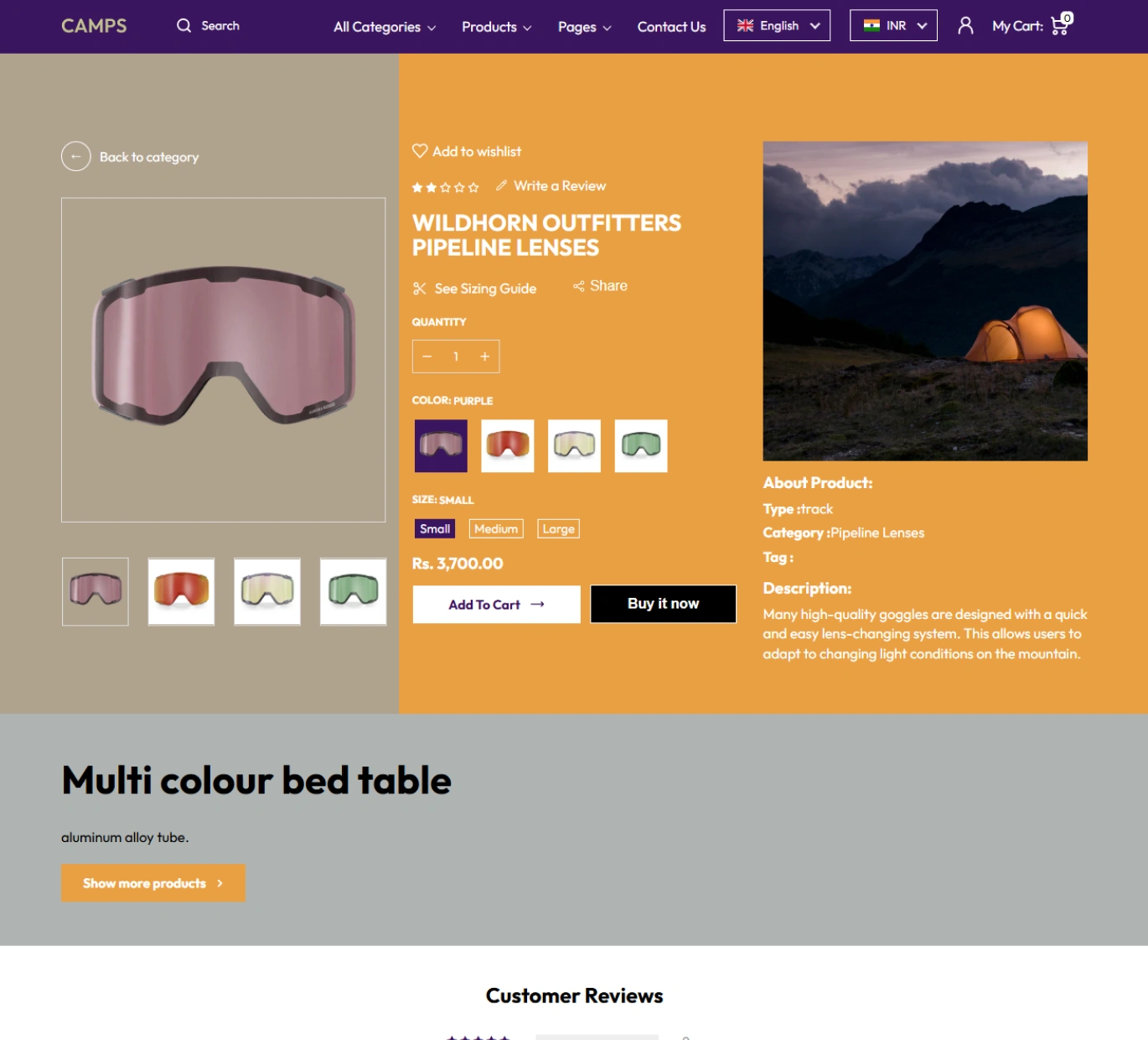 Camps Shopify Theme - WorkDo