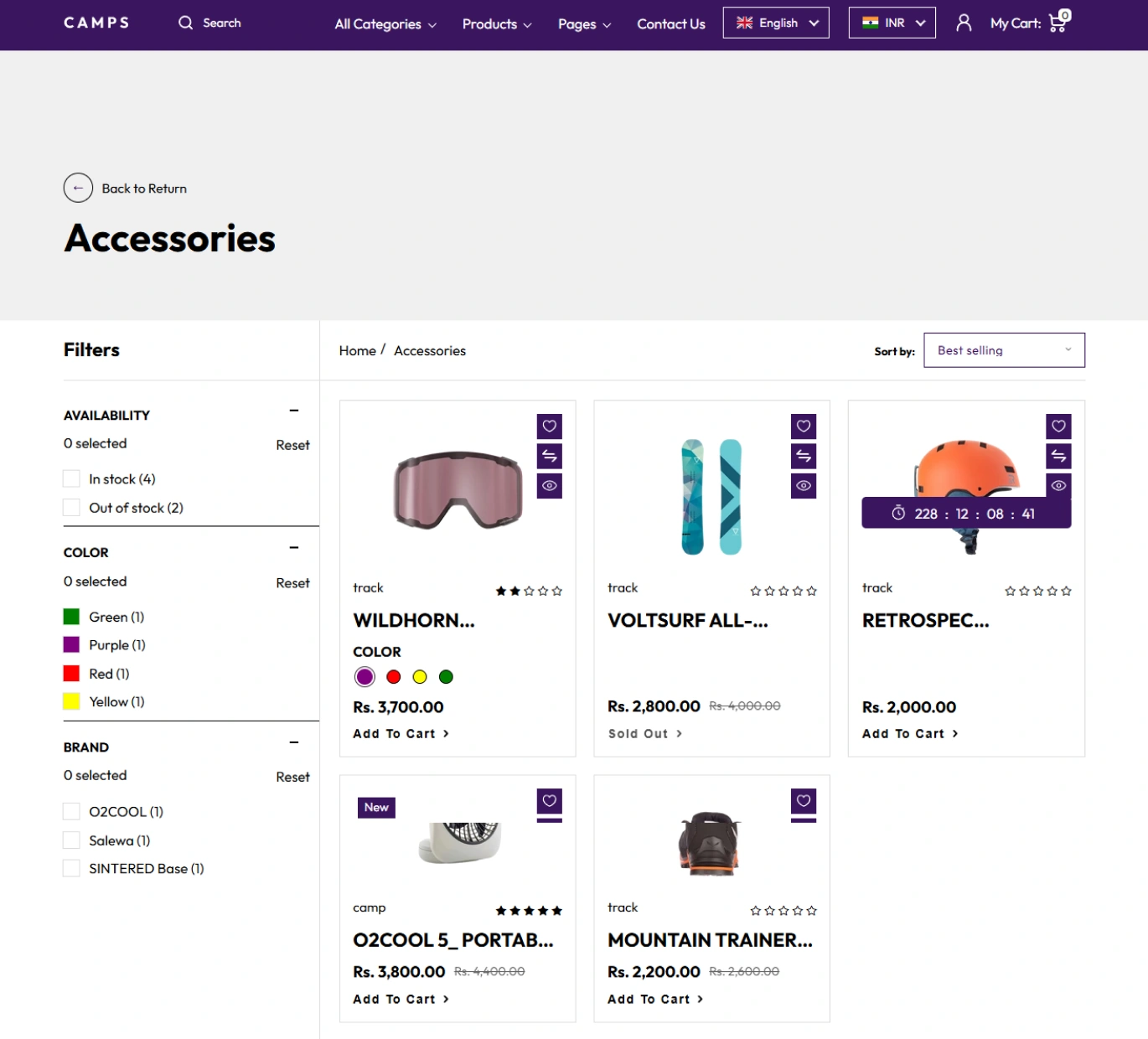 Camps Shopify Theme - WorkDo