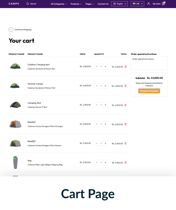 Camps Shopify Theme