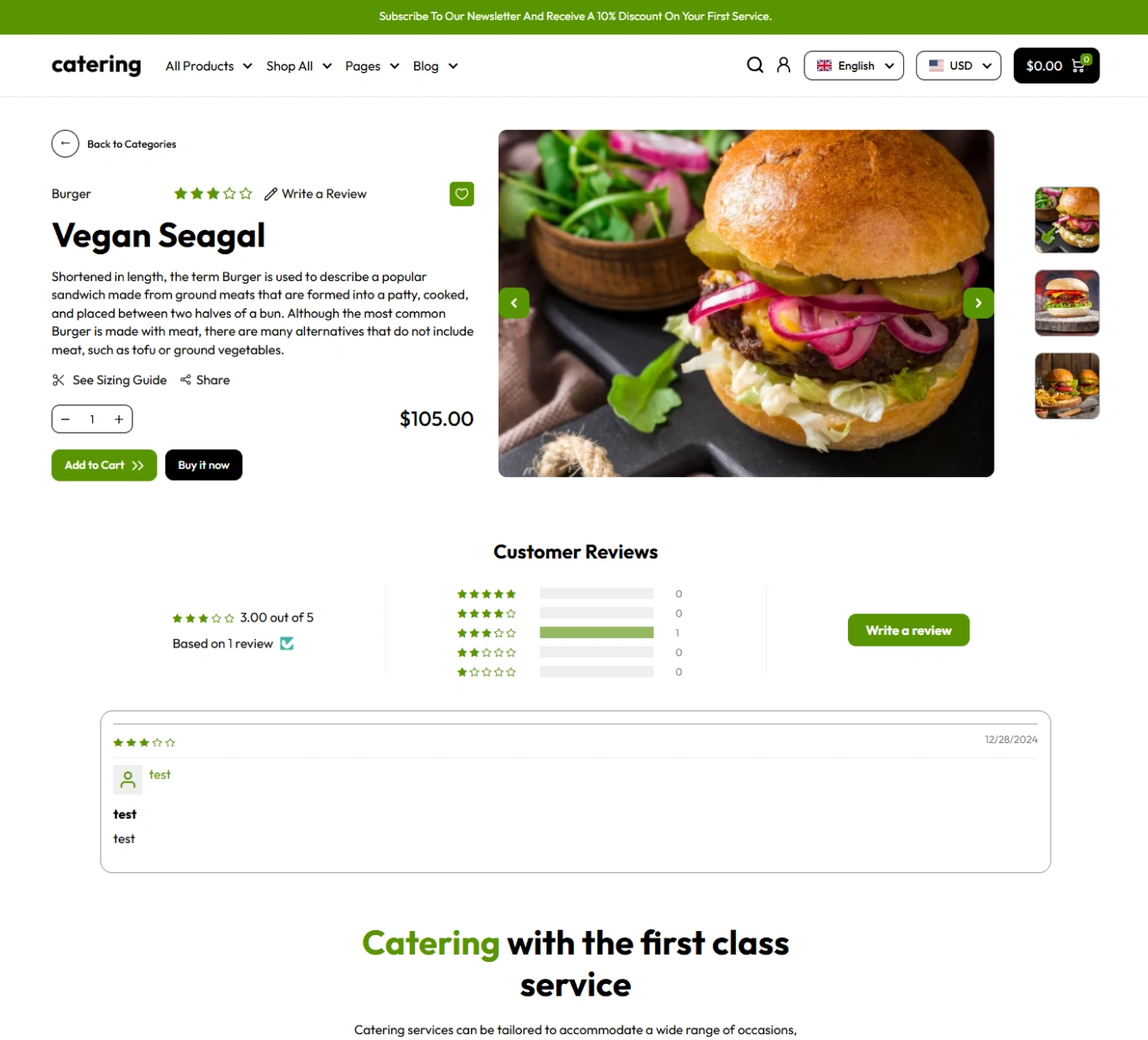 Catering Shopify Theme - WorkDo