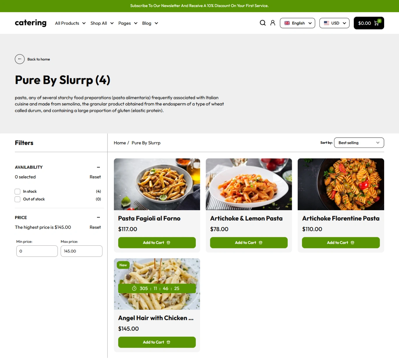 Catering Shopify Theme - WorkDo