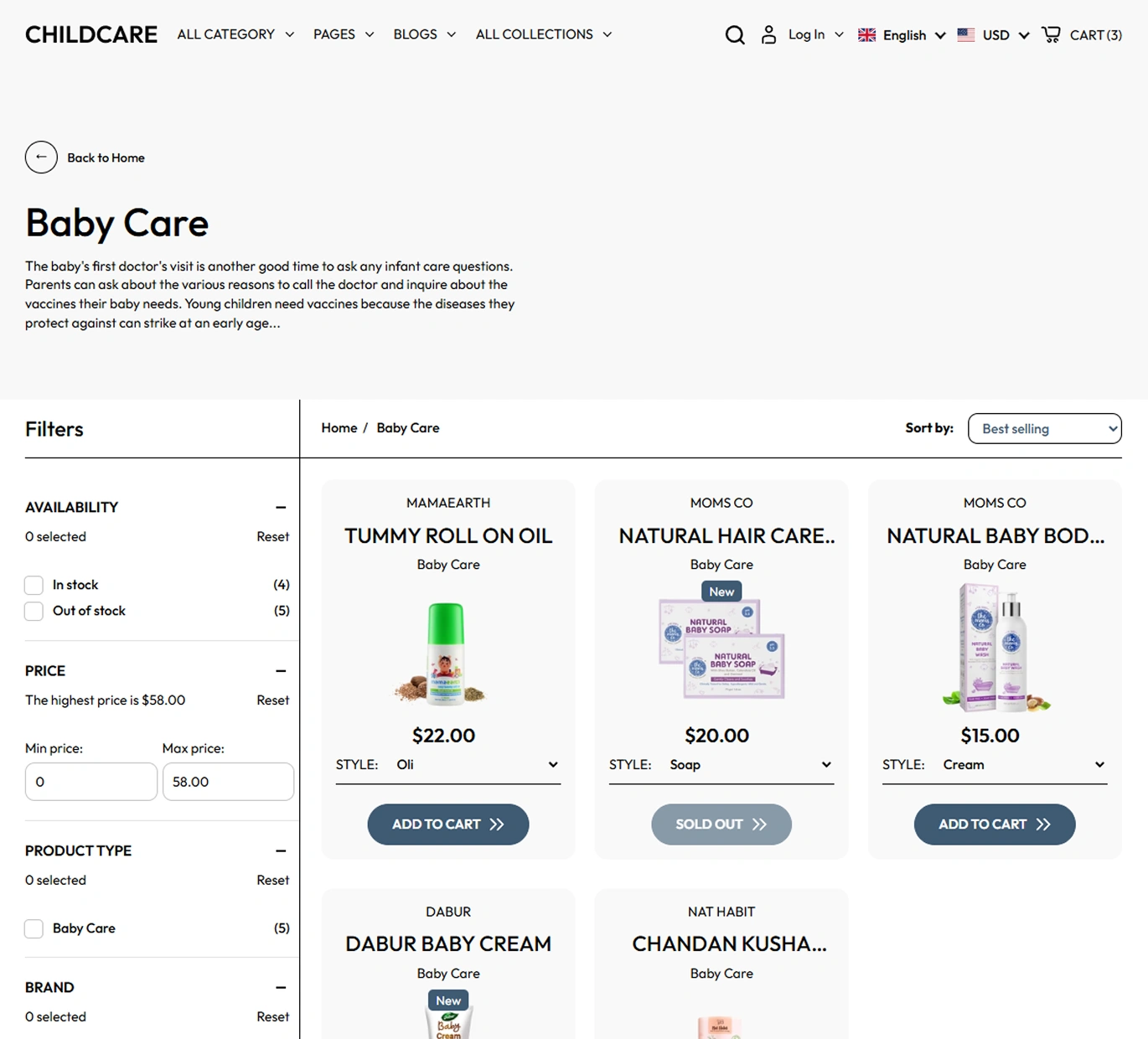 Childcare Shopify Theme - WorkDo