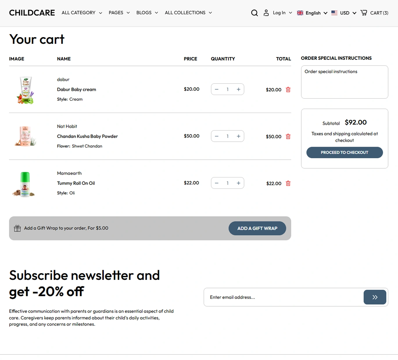 Childcare Shopify Theme - WorkDo