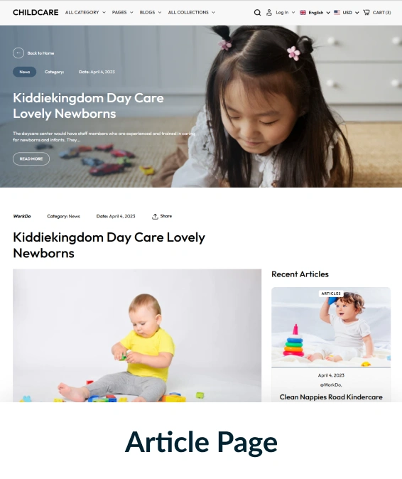 Childcare Shopify Theme