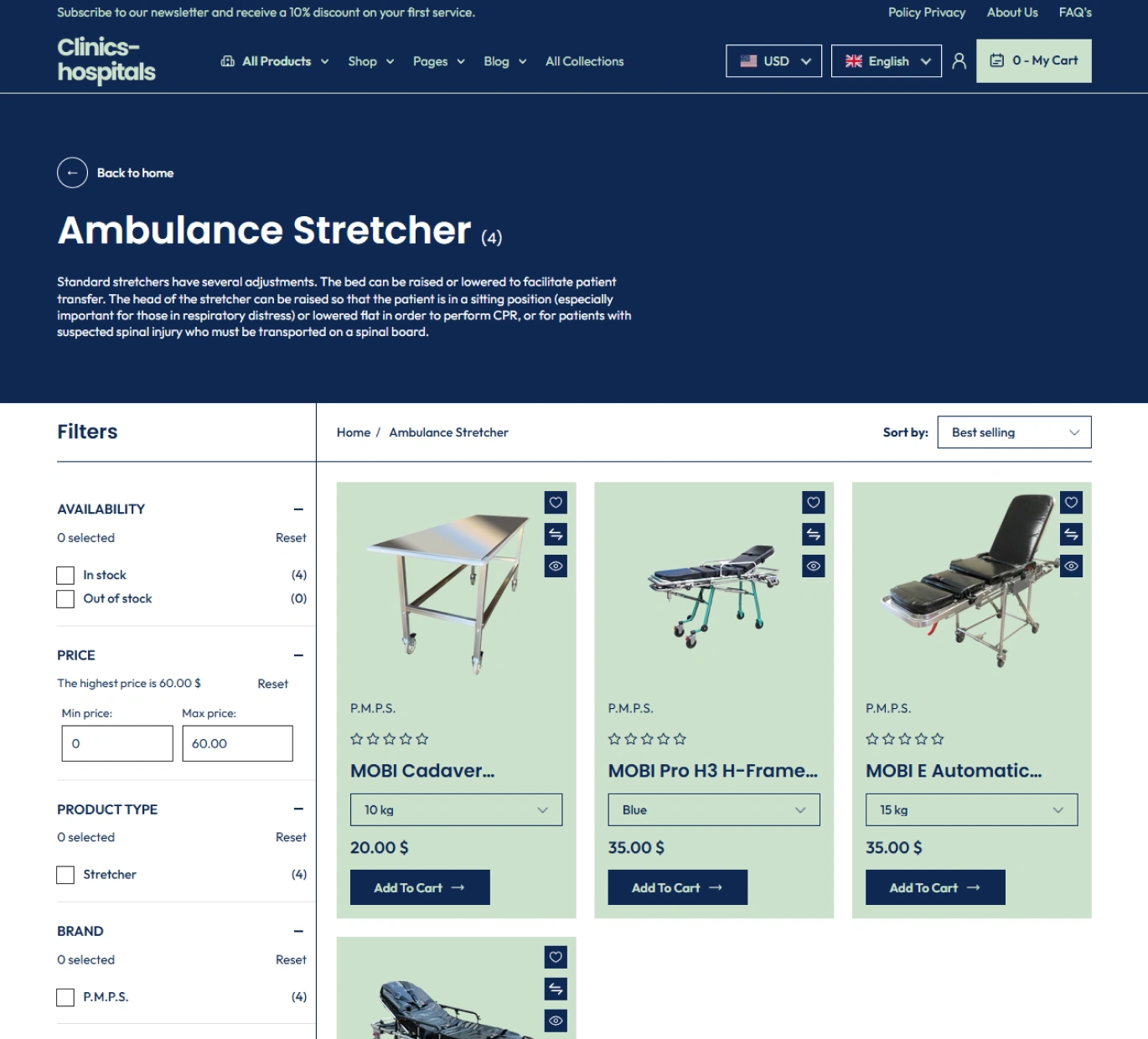 Clinics Hospitals Shopify Theme - WorkDo