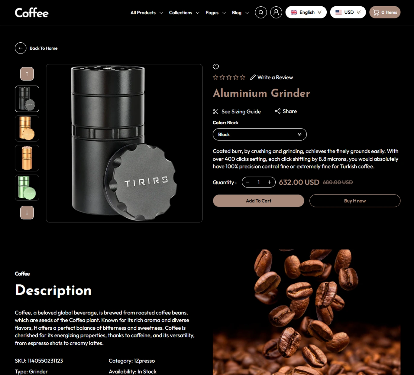 Coffee Shopify Theme - WorkDo