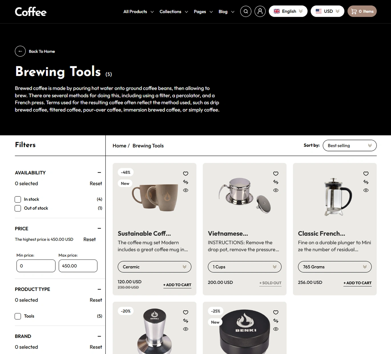 Coffee Shopify Theme - WorkDo