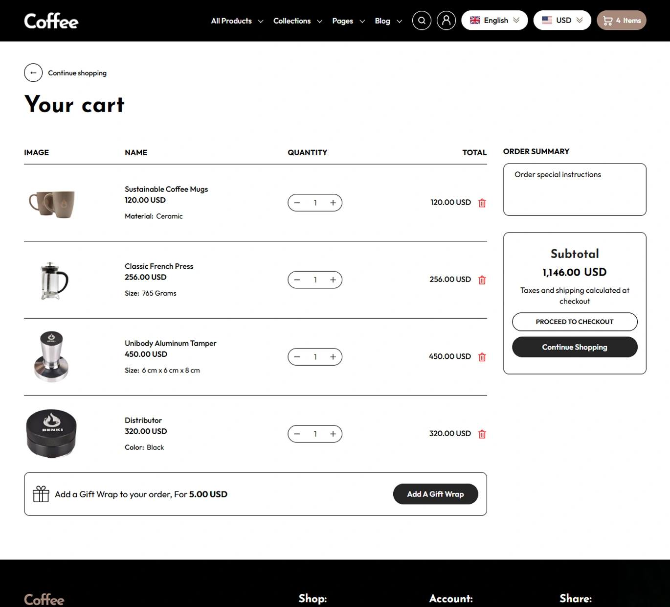 Coffee Shopify Theme - WorkDo