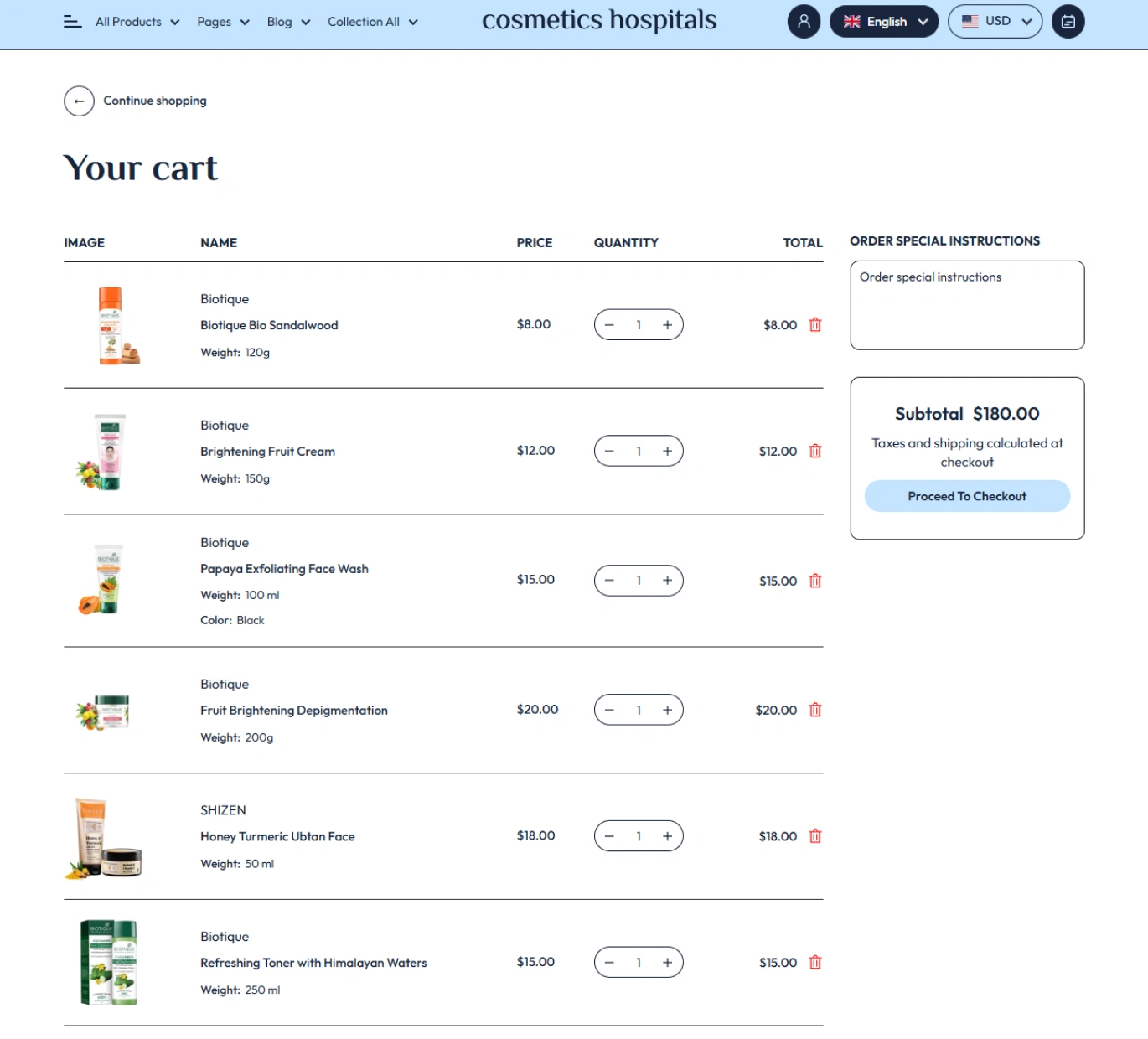 Cosmetics Hospitals Shopify Theme - WorkDo