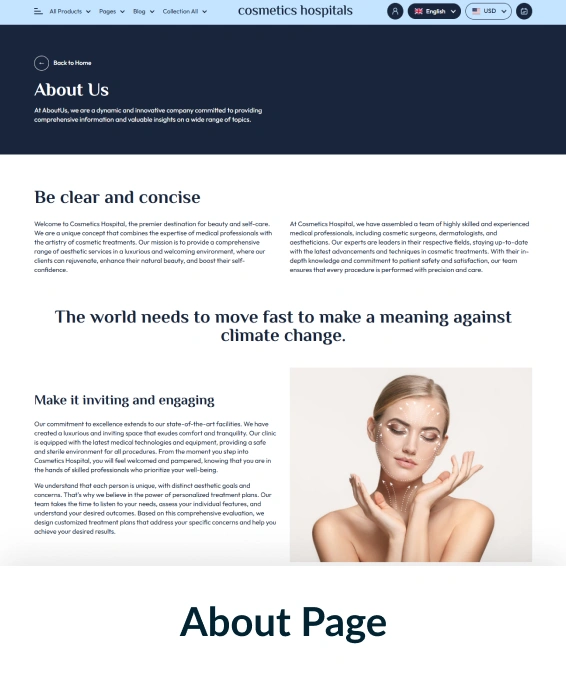 Cosmetics Hospitals Shopify Theme