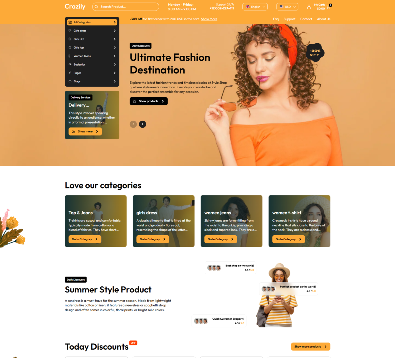 Crazily Shopify Theme - WorkDo