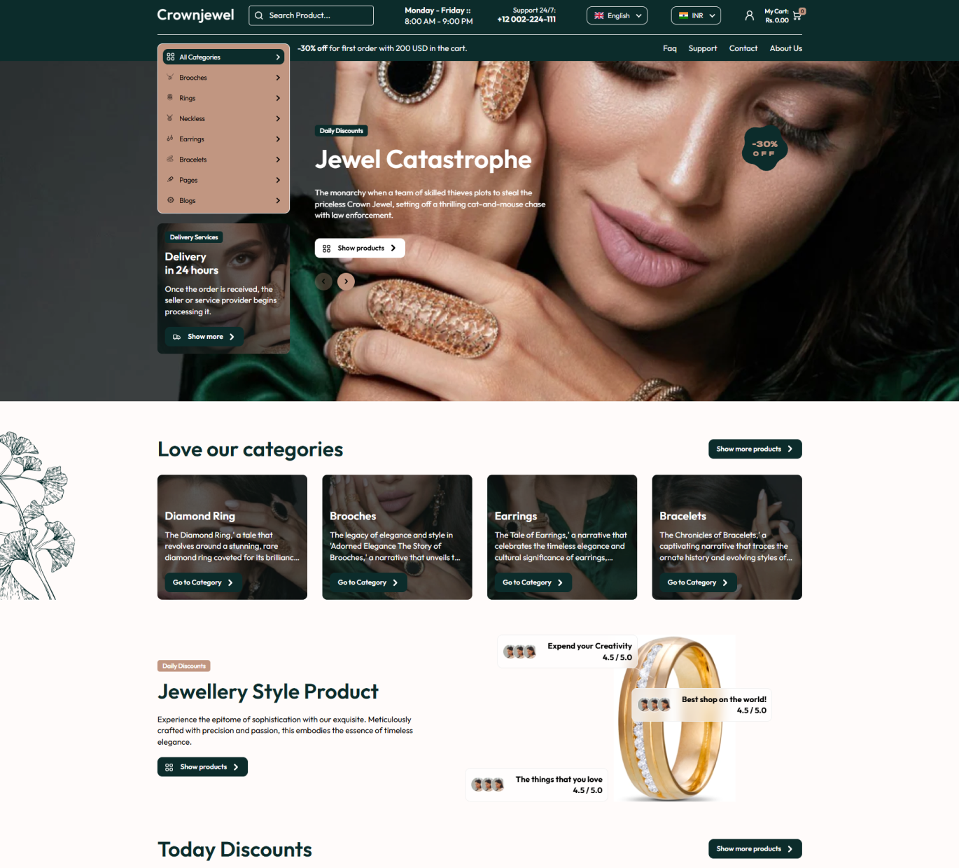 Crown Jewel Shopify Theme - WorkDo