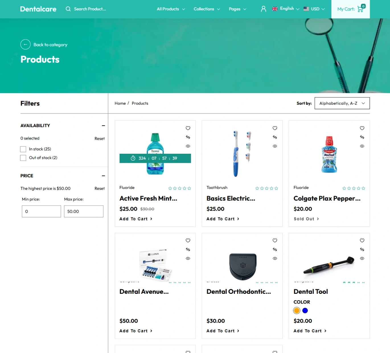 DentalCare Shopify Theme - WorkDo