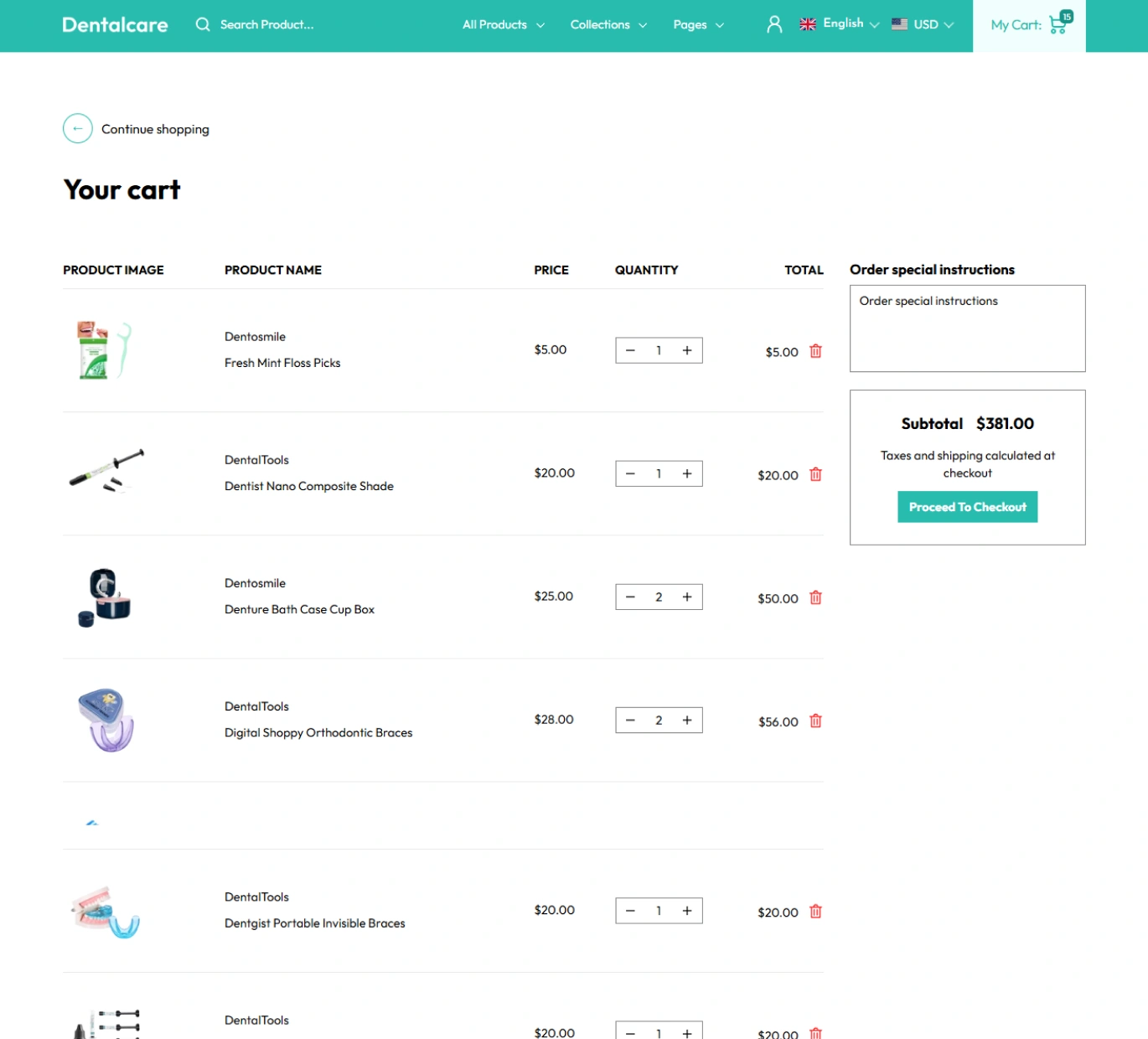 DentalCare Shopify Theme - WorkDo