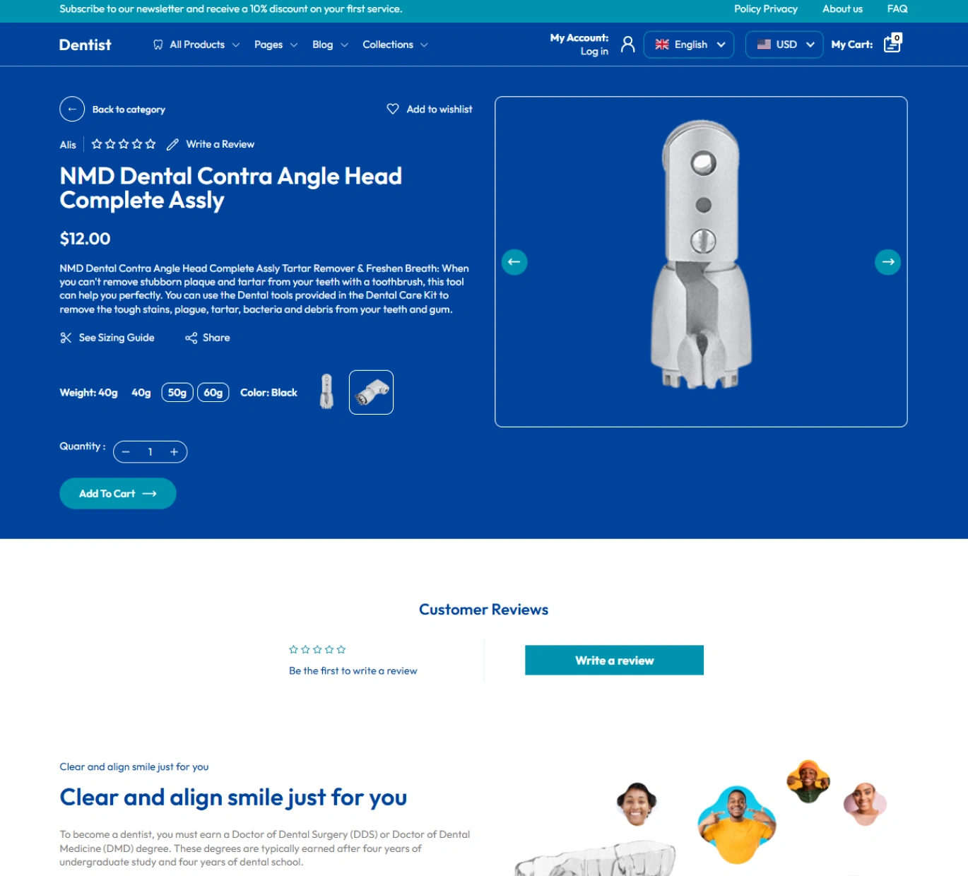 Dentist Shopify Theme - WorkDo