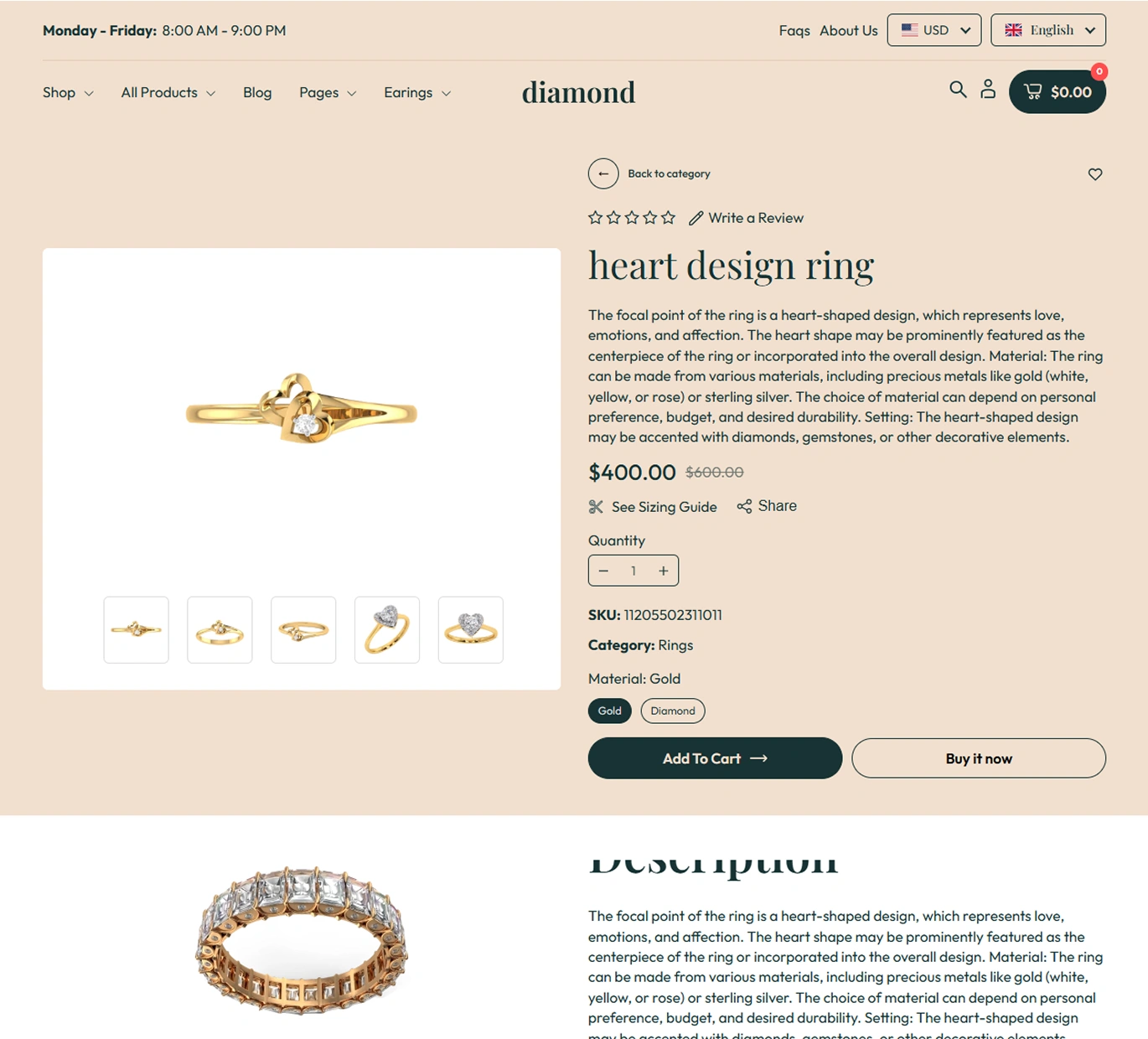 Diamond Shopify Theme - WorkDo