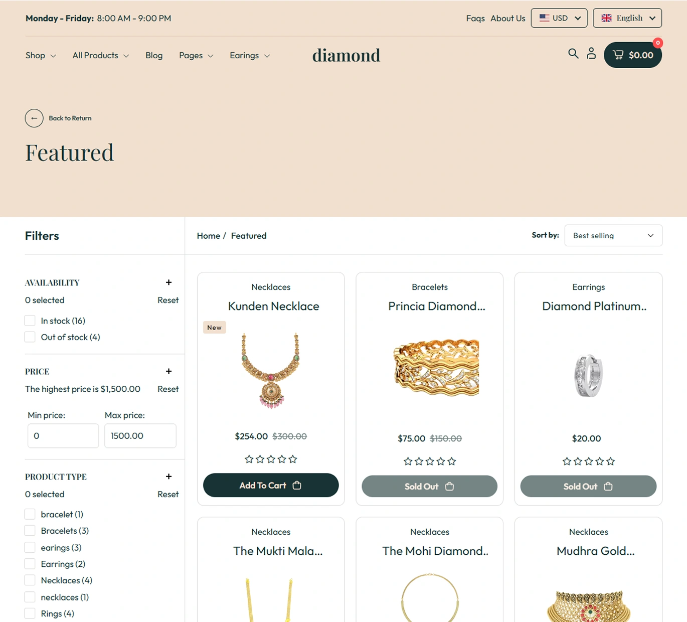 Diamond Shopify Theme - WorkDo