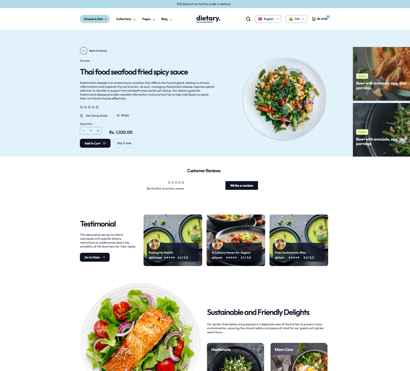 Dietary Shopify Theme - WorkDo