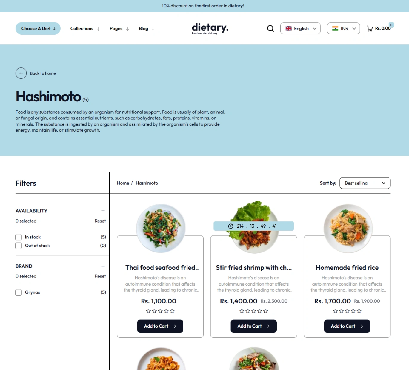 Dietary Shopify Theme - WorkDo