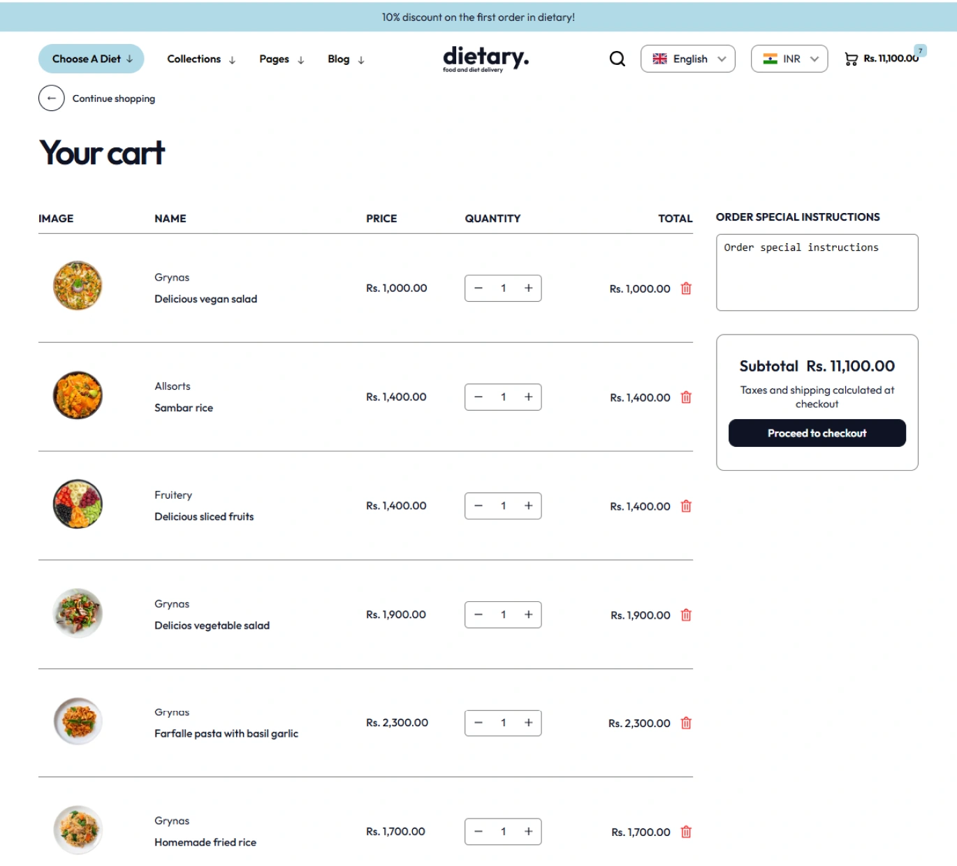 Dietary Shopify Theme - WorkDo