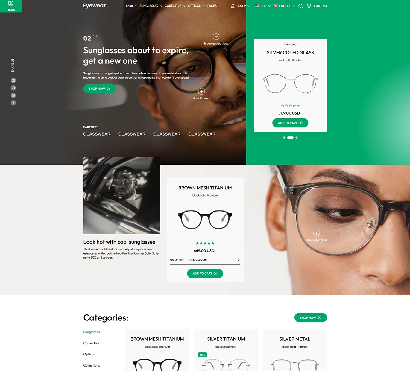 Eyewear Shopify Theme - WorkDo