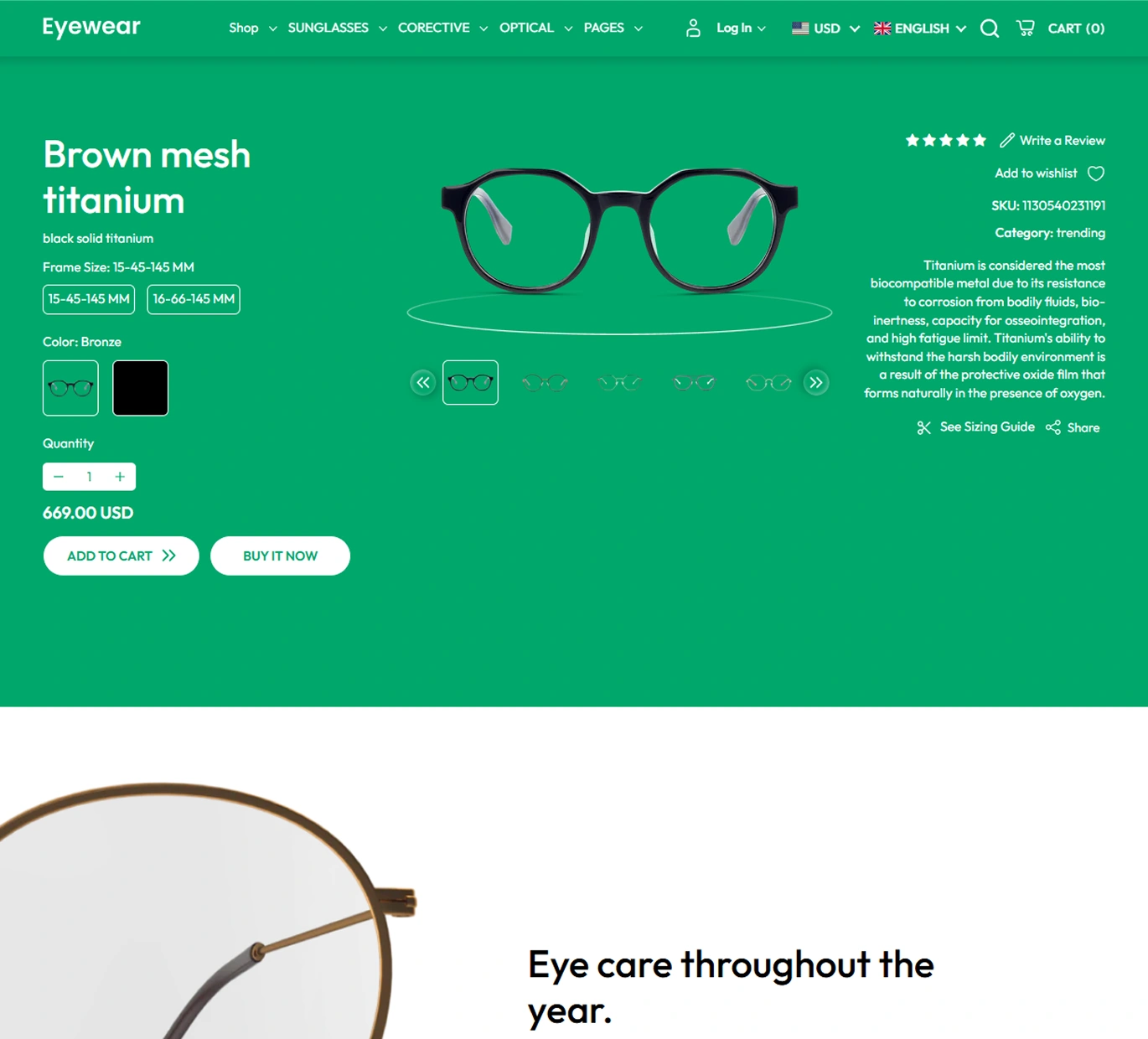Eyewear Shopify Theme - WorkDo
