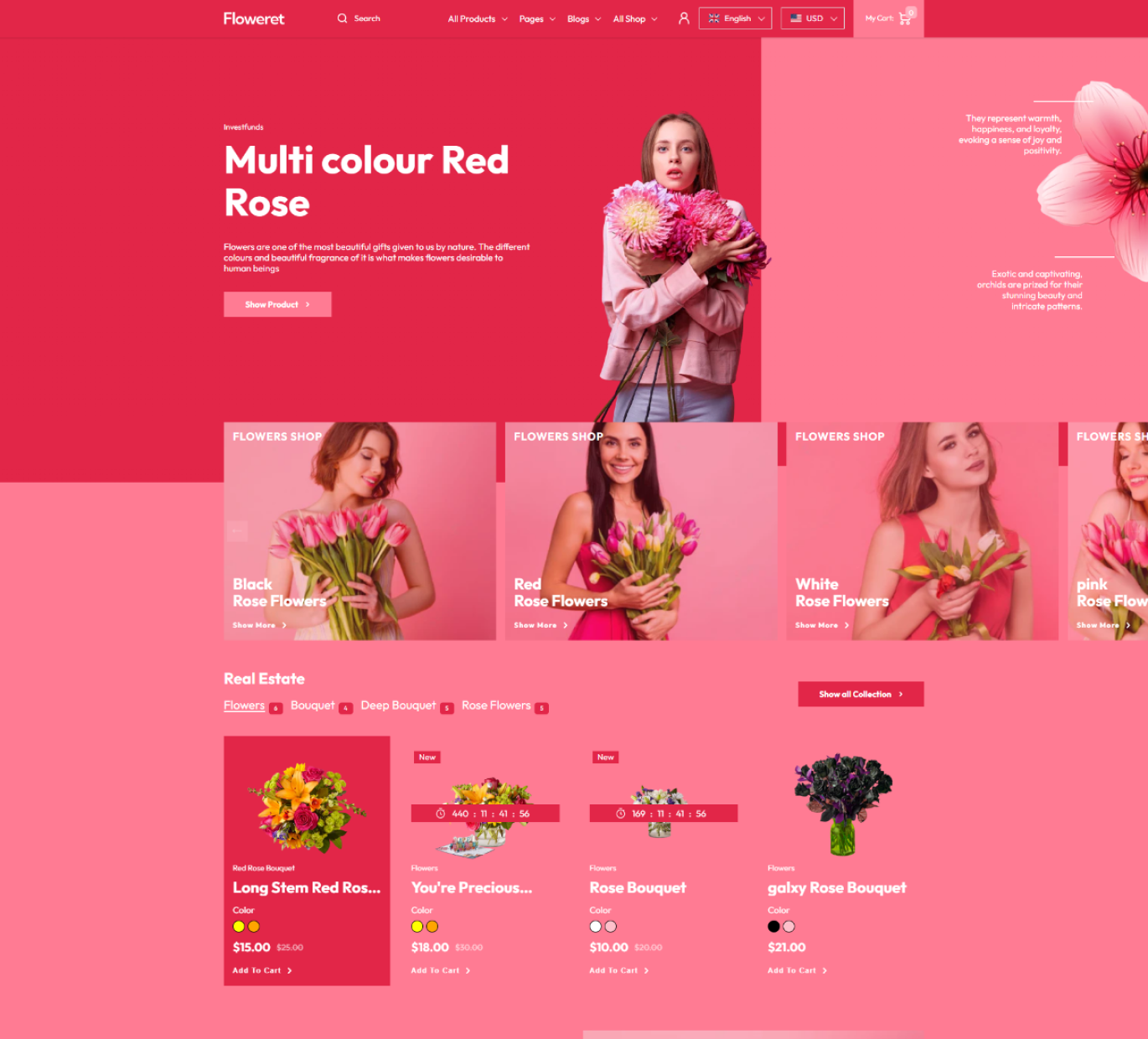 Floweret Shopify Theme - WorkDo