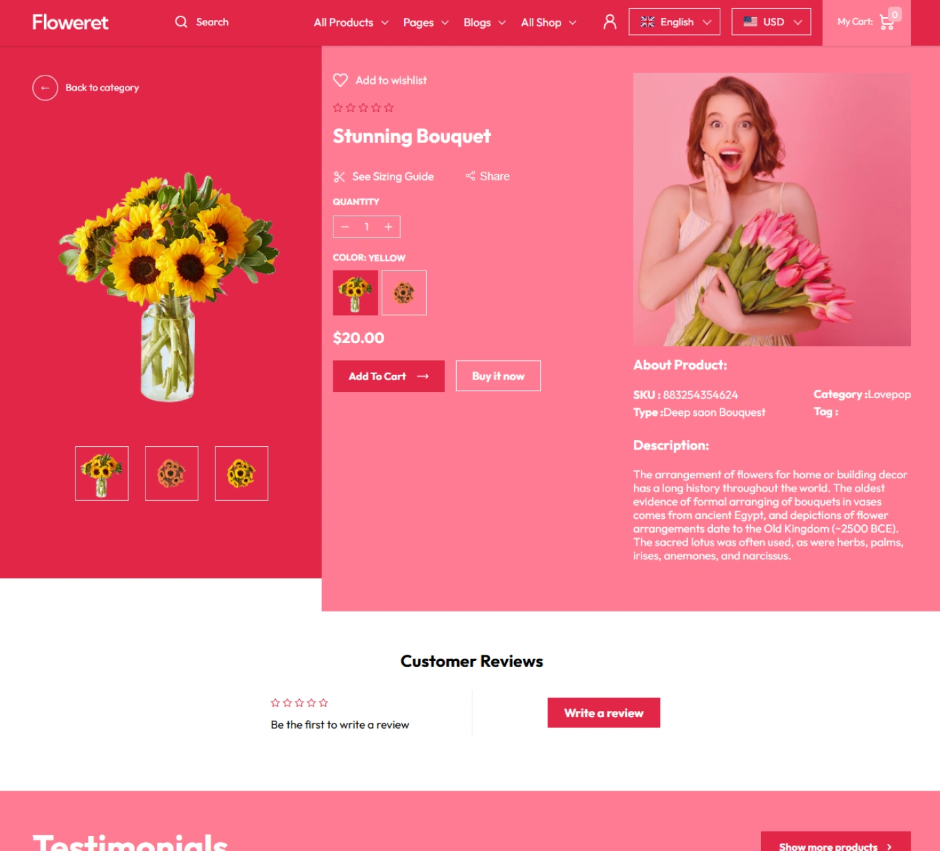 Floweret Shopify Theme - WorkDo
