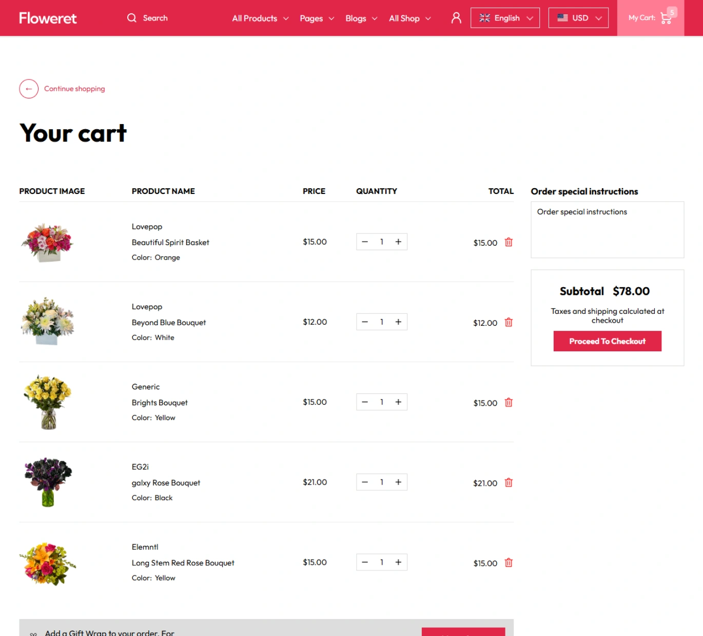 Floweret Shopify Theme - WorkDo