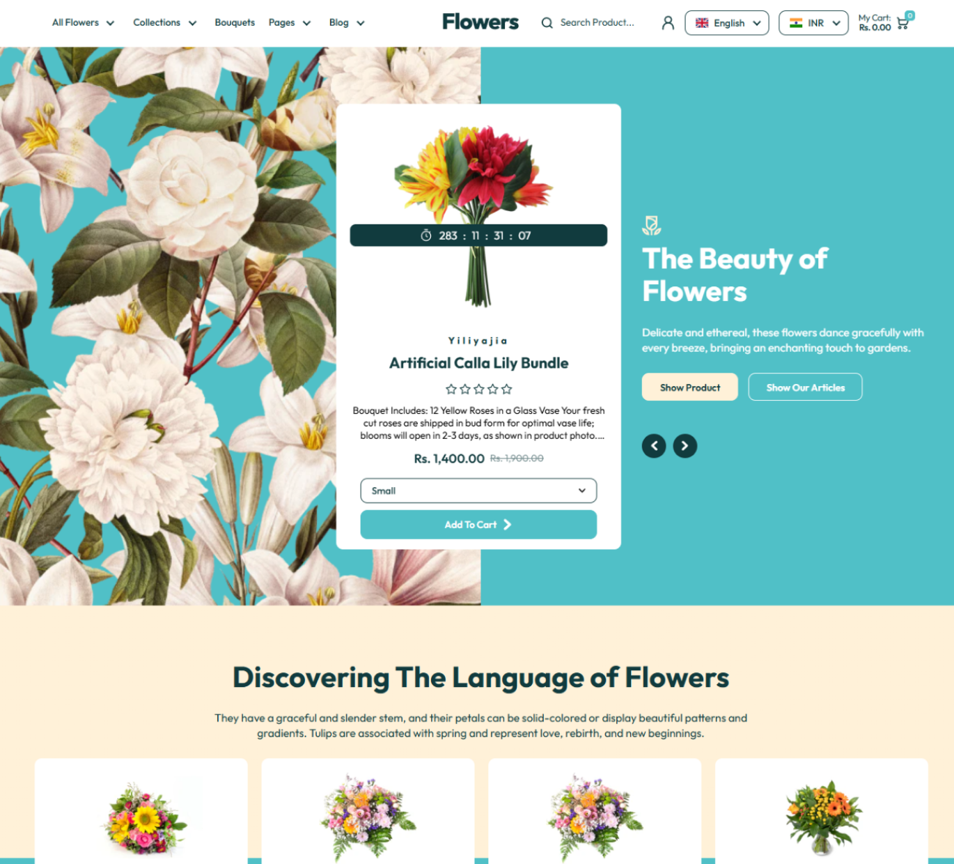 Flowers Shopify Theme - WorkDo