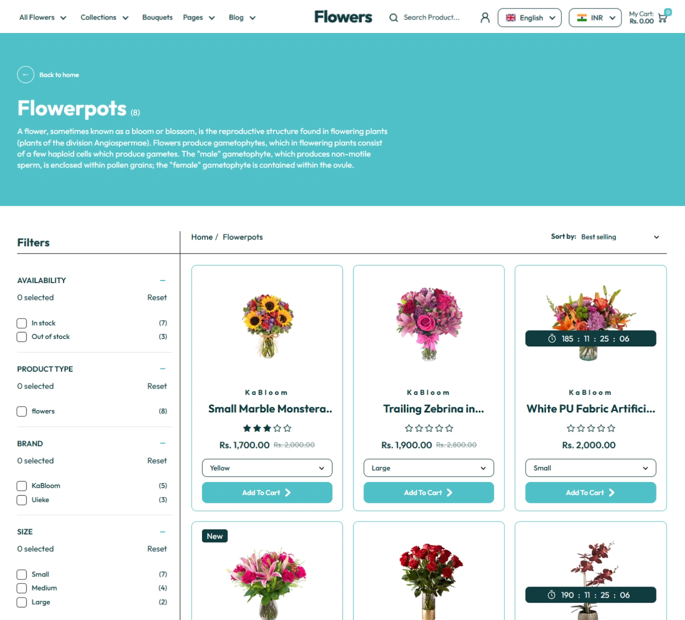 Flowers Shopify Theme - WorkDo