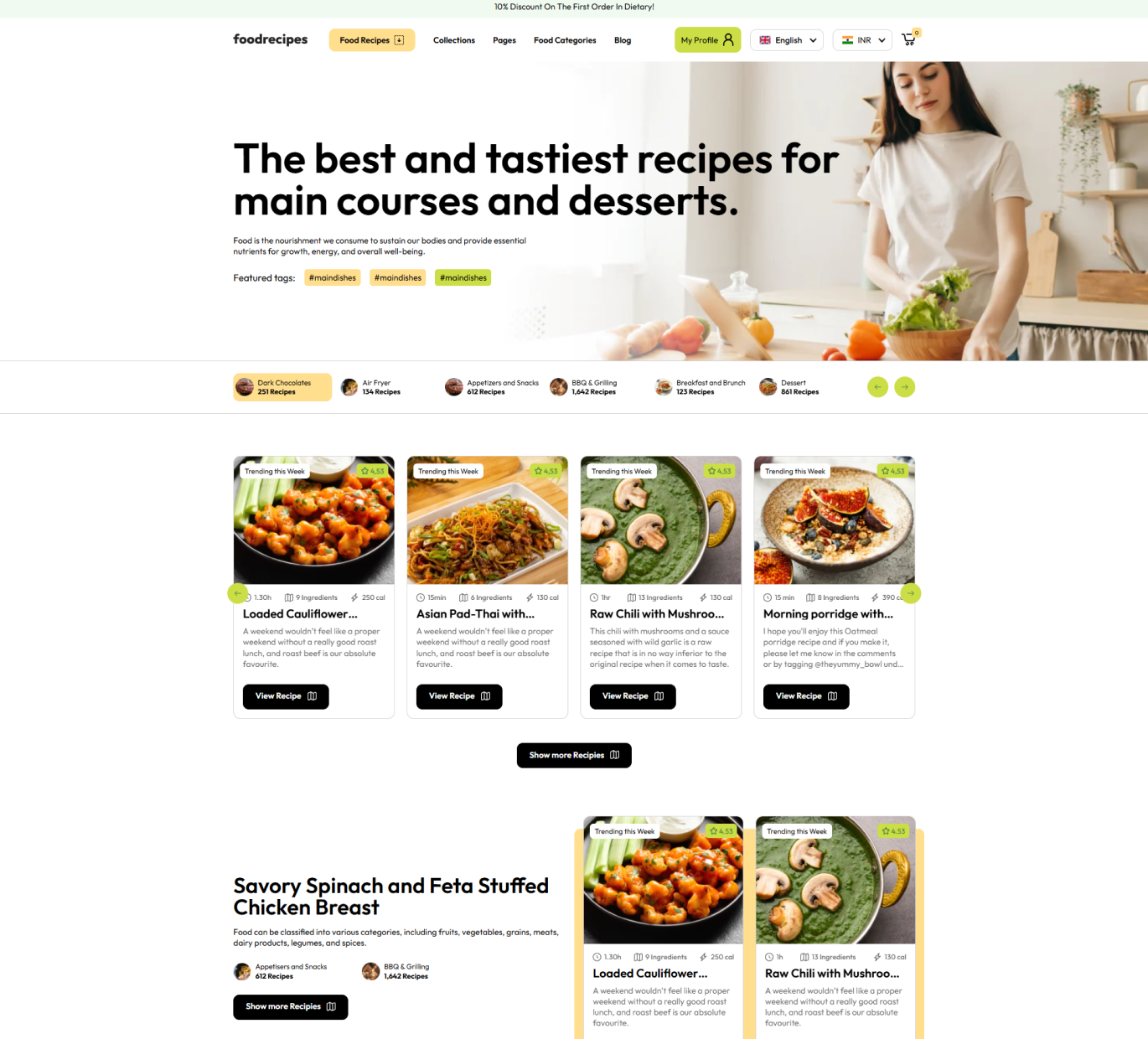 Food Recipes Shopify Theme - WorkDo