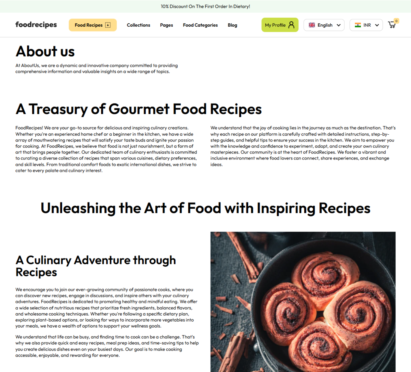 Food Recipes Shopify Theme - WorkDo
